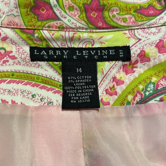 Larry Levine Women’s Stretch Colorful Jacket Blazer A936 - Picture 3 of 5